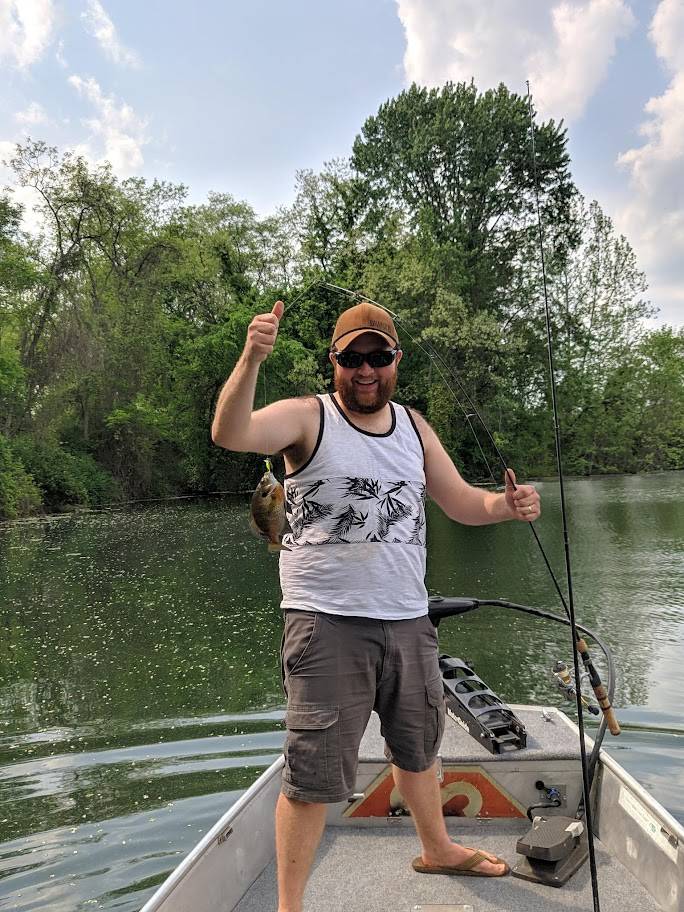 Bill standing strange with bluegill