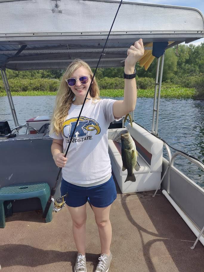 Courtney with bass